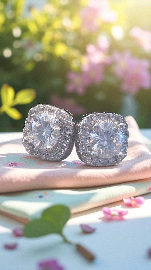 0.5ct Moissanite Stud Earrings – GRA Certified