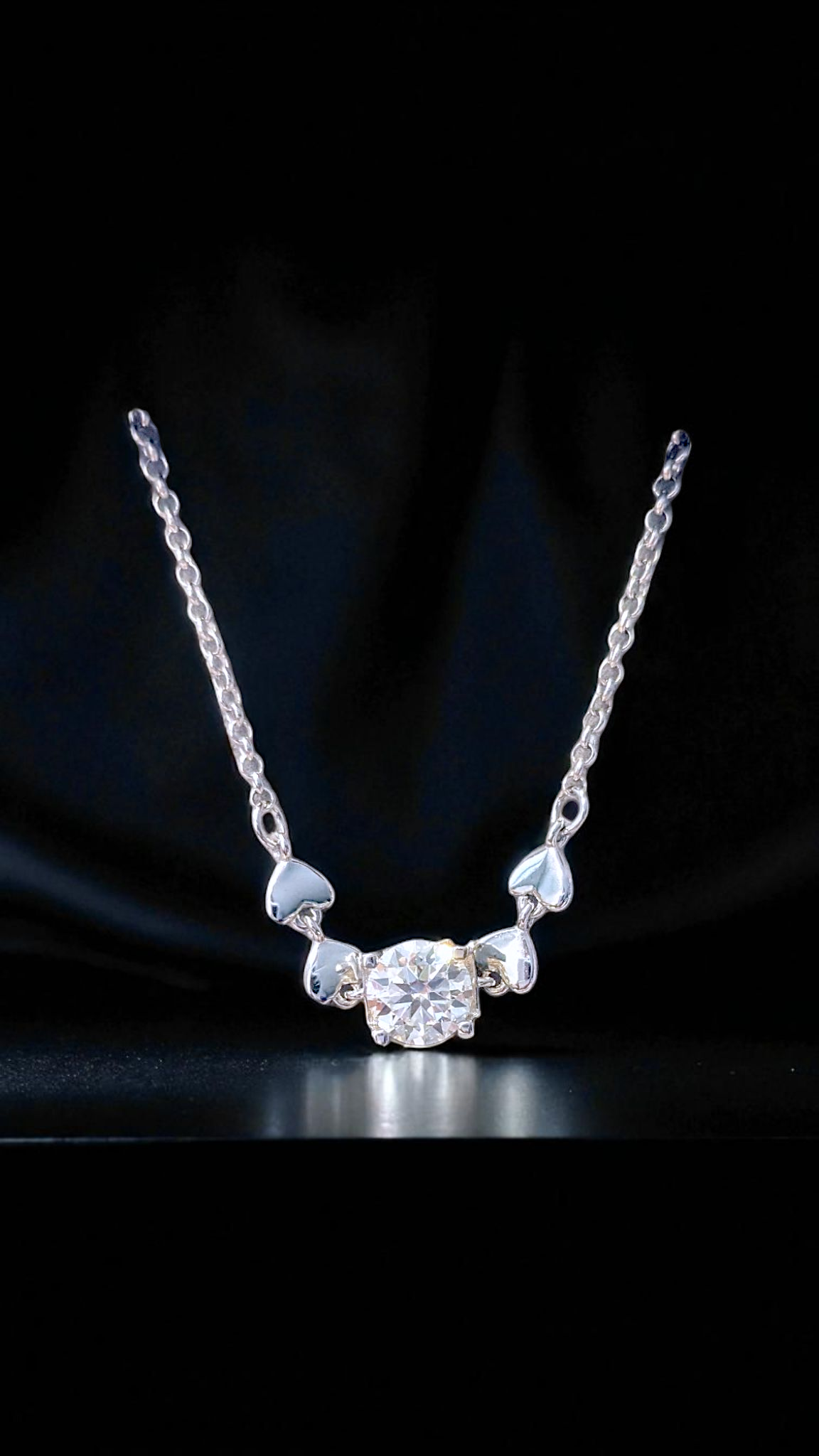 Sterling Silver 1.0ct Moissanite Heart-Link Bracelet – GRA Certified