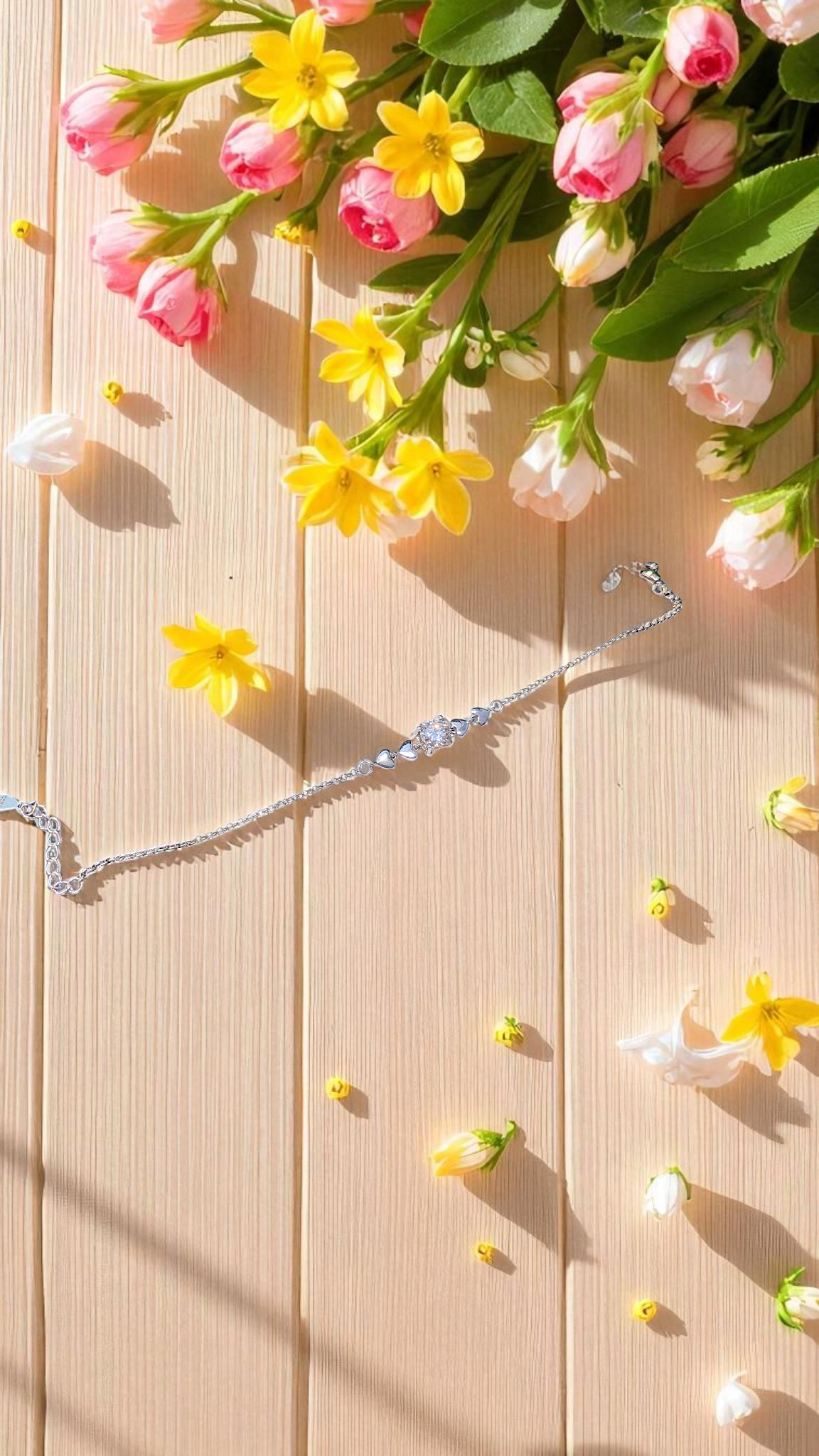 Sterling Silver 1.0ct Moissanite Heart-Link Bracelet – GRA Certified