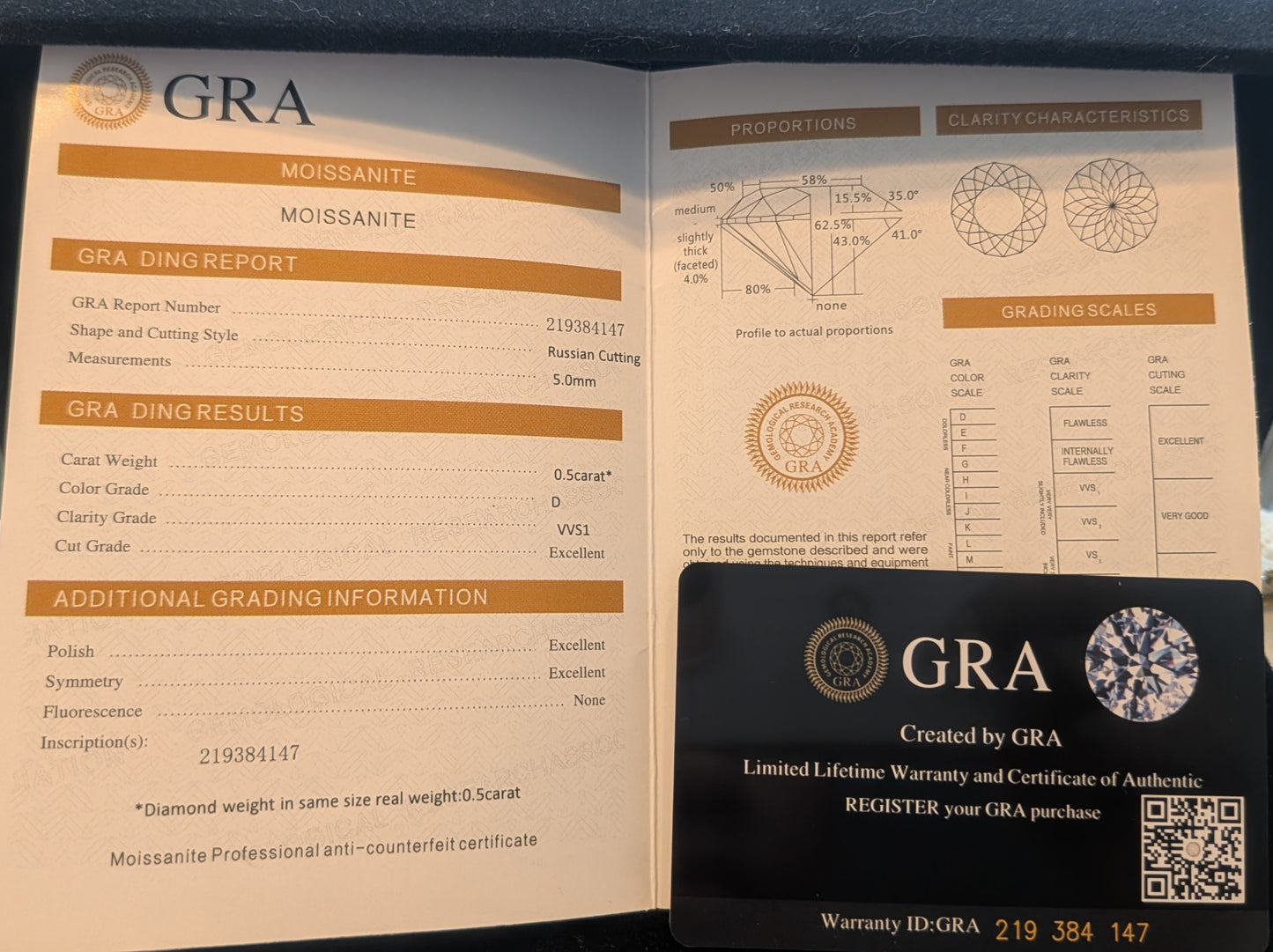 💎 0.5ct Moissanite Stud Earrings – GRA Certified | Rose Gold Setting