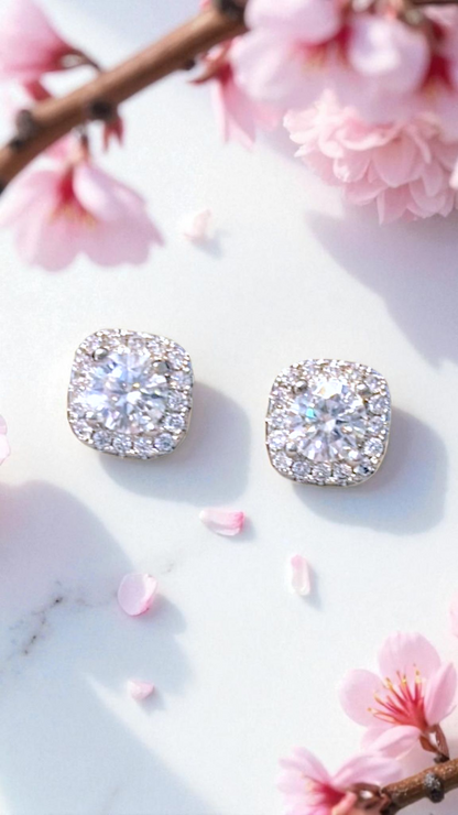 0.5ct Moissanite Stud Earrings – GRA Certified