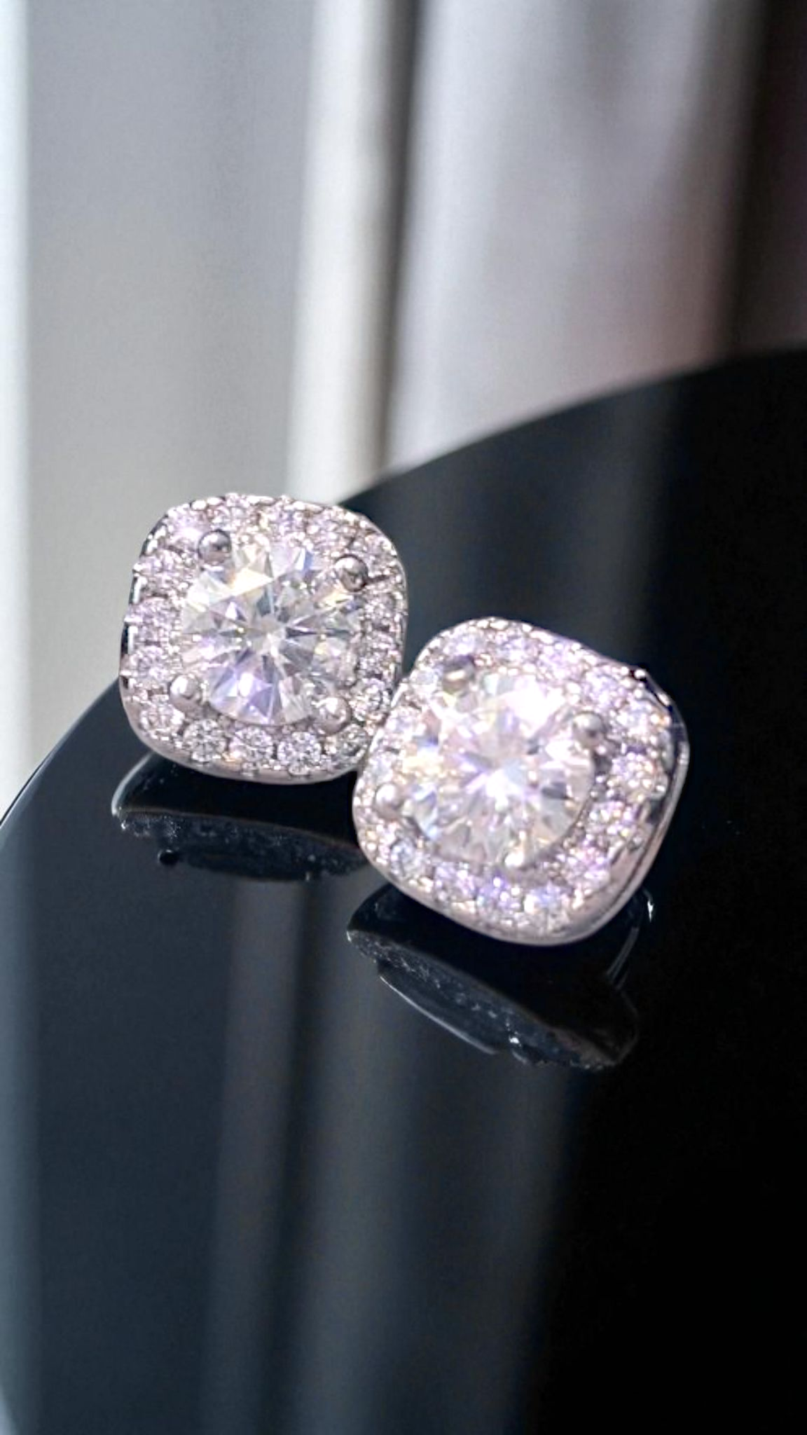 0.5ct Moissanite Stud Earrings – GRA Certified