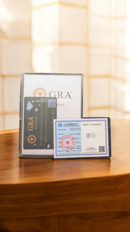 14K Gold Princess Cut Moissanite Stud Earrings — 2ct TW