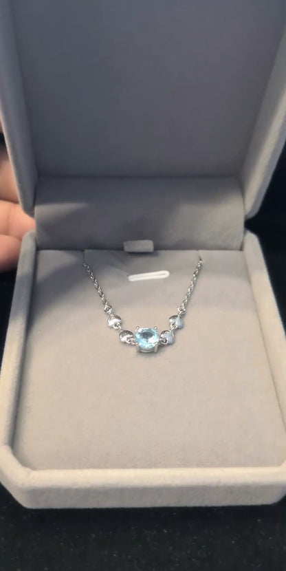 Sky Blue Topaz Heart Accent Bracelet – 925 Sterling Silver